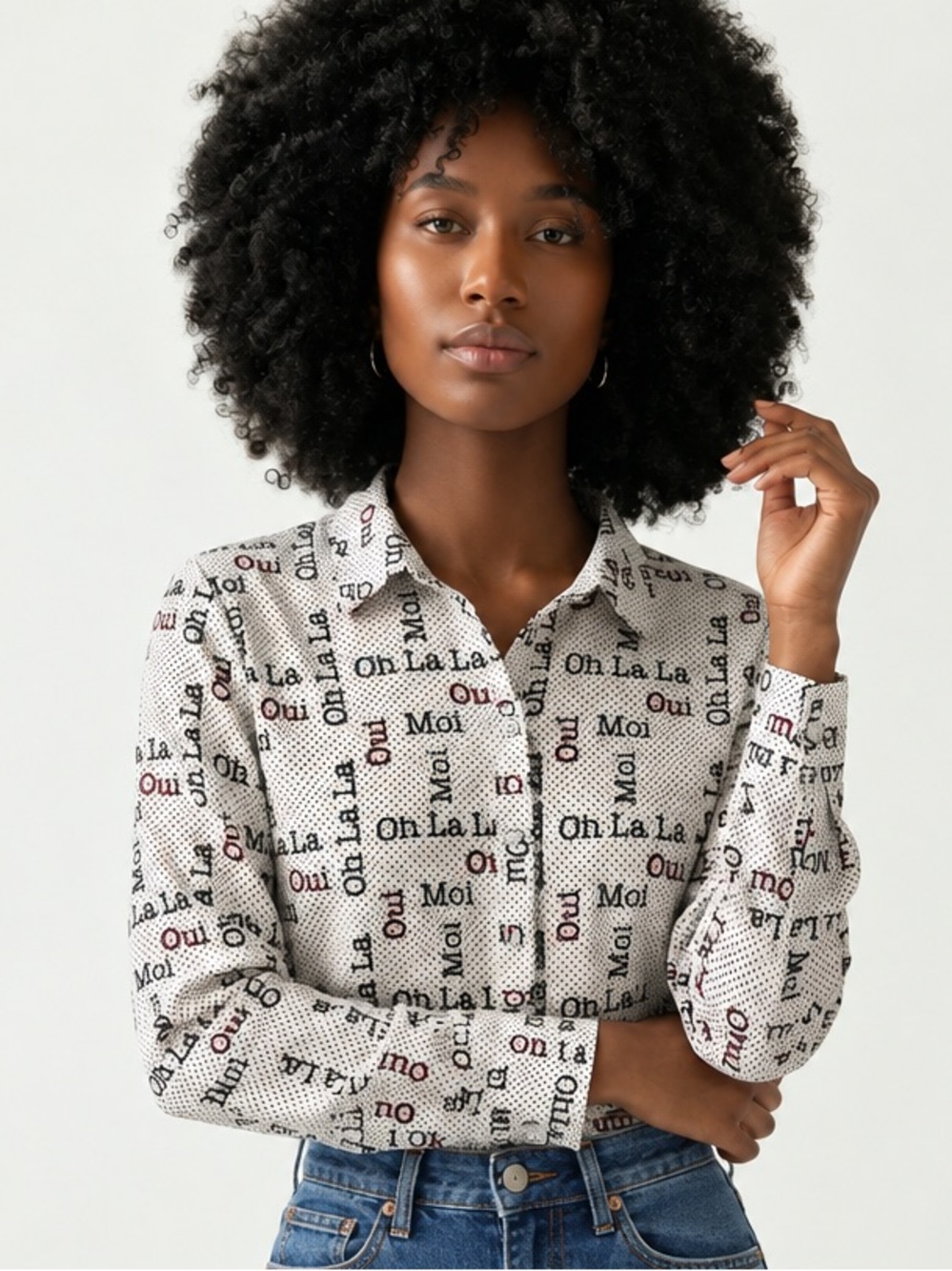 90s San Francisco stretch knit shirt